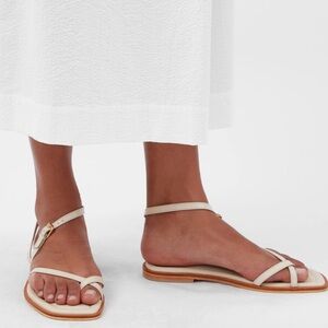 A.Emery Lucia Leather strap Sandals euro 39 us 9 cream eggshell